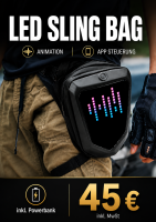 Led Sling Bag inkl. Powerbank S4-1  f&uuml;r Bein
